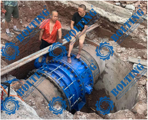 波霆PE55電動(dòng)液壓扭力扳手泵、8MXT方驅(qū)液壓力矩扳手助力重慶某自來水廠更換供水管道